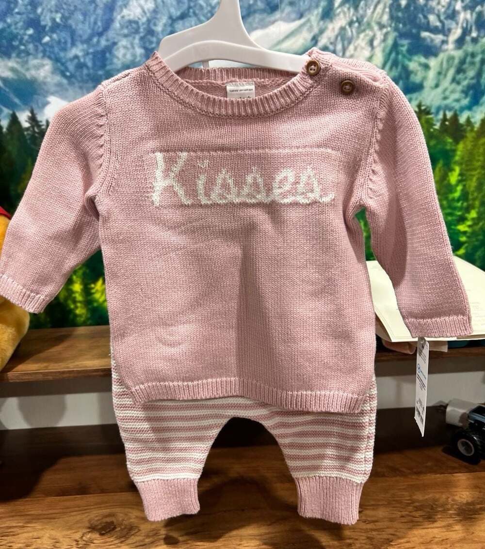 Carter's Just One You Baby Girls Kisses Sweater and Jogger Pants Set Pink